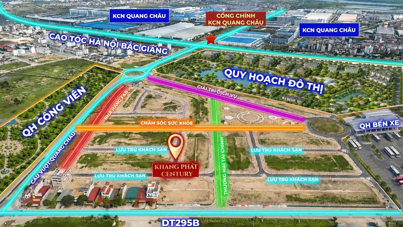 Sơ đồ vị trí và liên kết vùng Khang Phát Century